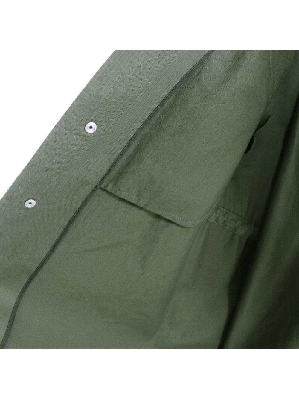 Dior Cotton 100% Bee Embroidery Hooded Military Cape Coat Khaki XS - Picture 5 of 10